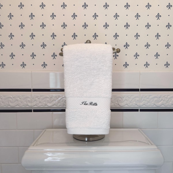 Custom embroidered hand towel