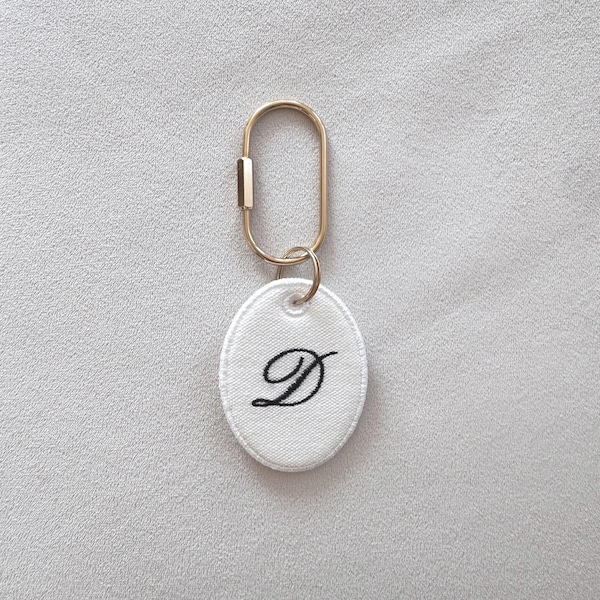 Embroidered key chain bag charm